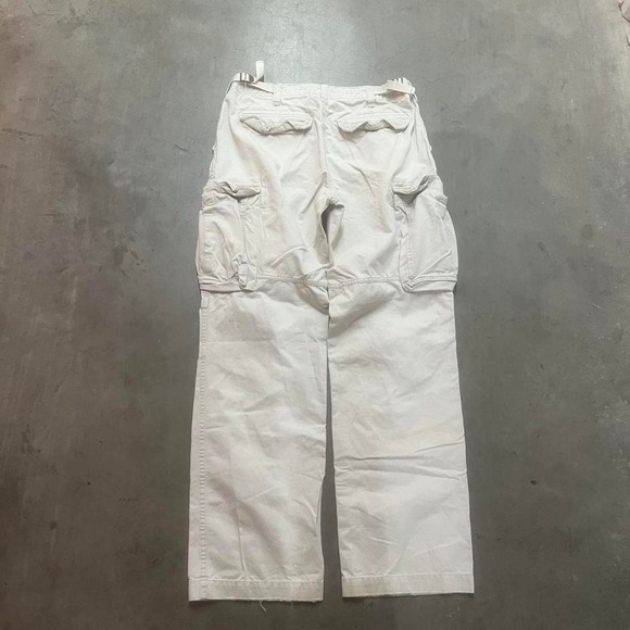 Vintage Polo jeans co 1967 men's beige military cargo pants paratrooper baggy 34